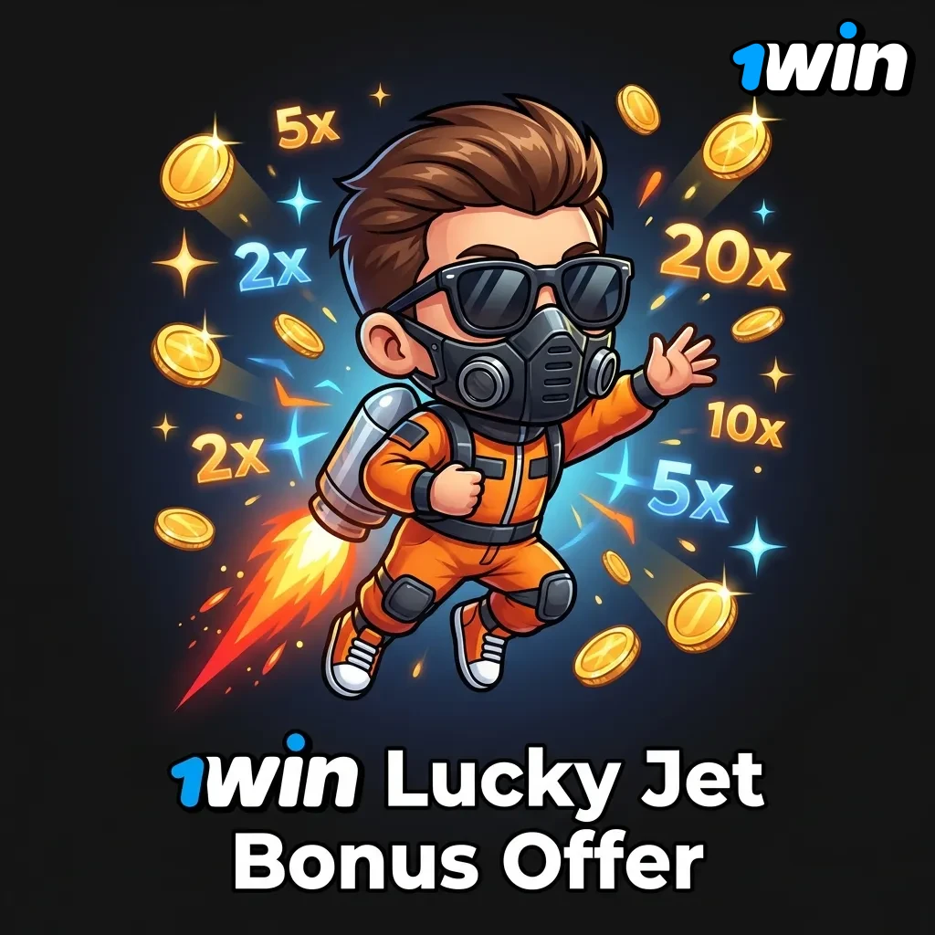1win Lucky Jet welcome bonus offering up to 500% across four deposits for new players in Kenya