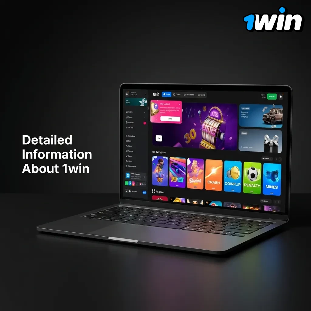 1win platform interface showing sports betting and casino games with secure login and mobile app features