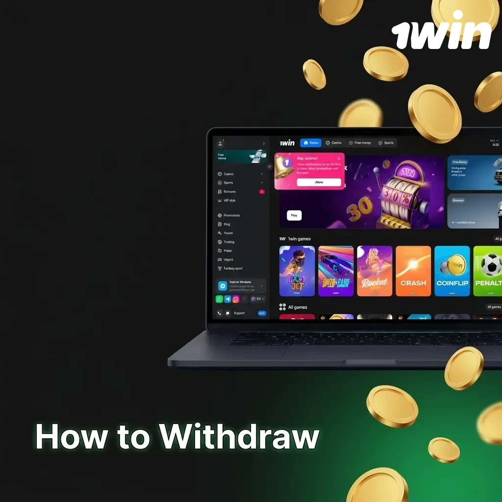 1win withdrawal steps showing M-Pesa, Airtel Money, Bitcoin, USDT and Visa cashout options with KES 200 minimum